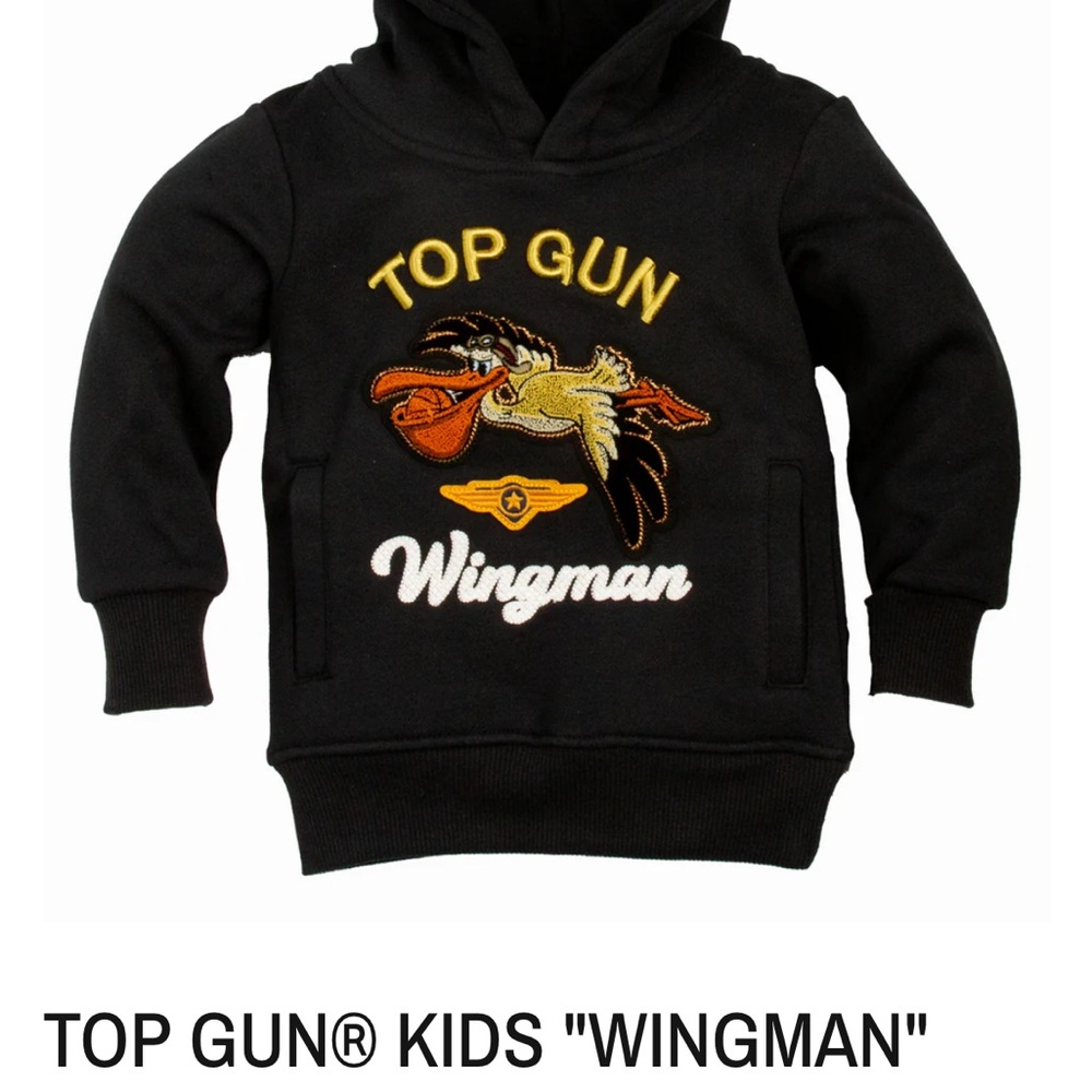 Top Gun Kids Black 'Wingman' Hoodie